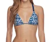 Body Glove Triangle Bikini Top In Artefact Oasis In Blue
