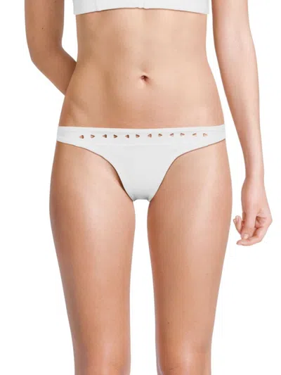 Body Glove Women's Constellation Eyelet Bikini Bottom In Snow