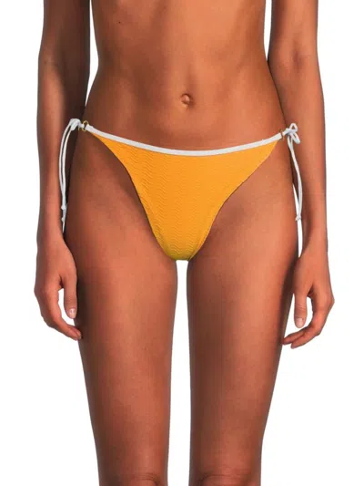 Body Glove Women's Ripple Brasilia Bikini Bottoms In Orange