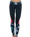 Body Glove Women's Sport Floral Prism Legging In Get Shorty In Multi