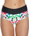 Body Glove Women's Sweetie High Waisted Bikini Bottom In Reflection In Multi