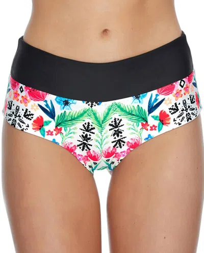 Body Glove Women's Sweetie High Waisted Bikini Bottom In Reflection In Multi