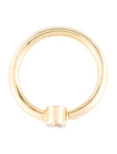 Pre-owned Body Jewelry 14k Cubic Zirconia Nose Ring In Multi