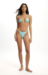 Body Micro String Thong Bikini Bottom In Blue