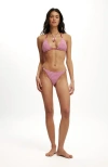 Body Micro String Thong Bikini Bottom In Pink