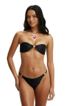 Body String Tanga Brazilian Bikini Bottom In Black
