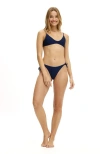 Body String Tie Side Brazilian Bikini Bottom In Blue