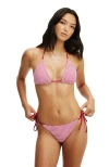 Body String Tie Side Brazilian Bikini Bottom In Pink
