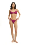 Body String Tie Side Brazilian Bikini Bottom In Purple