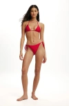Body String Tie Side Brazilian Bikini Bottom In Red