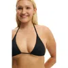 Body String Triangle Bikini Top In Black