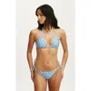 Body String Triangle Bikini Top In Blue