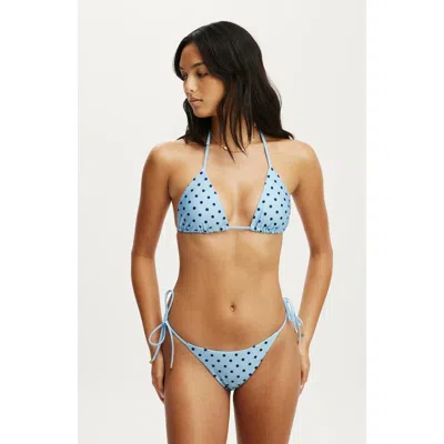 Body String Triangle Bikini Top In Blue