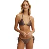 Body String Triangle Bikini Top In Brown