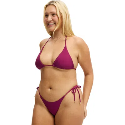 Body String Triangle Bikini Top In Purple