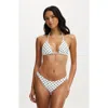 Body String Triangle Bikini Top In White
