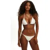 Body String Triangle Bikini Top In White