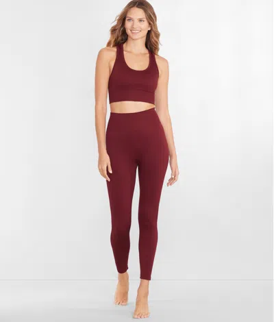 Body Up Women's Seamless Rib Leggings In Brown