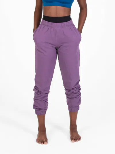 Body Wrappers French Terry Dad Joggers In Mulberry In Purple