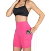 Body Wrappers Recycled Poly Bike Short With Pockets In Flamingo In Pink