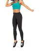 Body Wrappers Recycled Polyester Legging With Mesh Insert In Black In Black