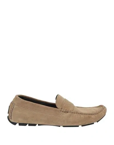 Boemos Man Loafers Khaki Size 9 Leather In Beige