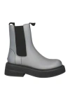 Boemos Woman Ankle Boots Grey Size 11 Soft Leather In Grey