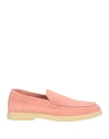 Boemos Woman Loafers Coral Size 8 Leather In Red