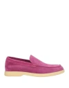 Boemos Woman Loafers Mauve Size 8 Leather In Purple