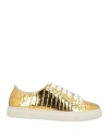 Boemos Woman Sneakers Gold Size 8 Calfskin In Gold