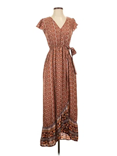 Pre-owned B.o.g. Collective Casual Dress In Brown