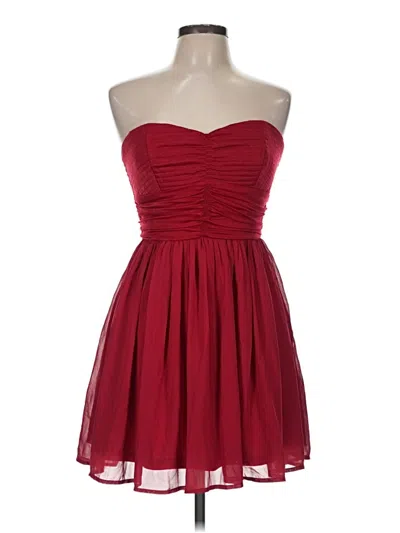 Pre-owned B.o.g. Collective Cocktail Dress In Burgundy