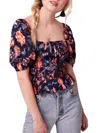 B.o.g. Collective Floral Fanatic Blouse In Blue/red