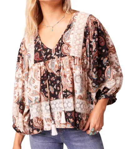 B.o.g. Collective Luna Top In Multi In Pink