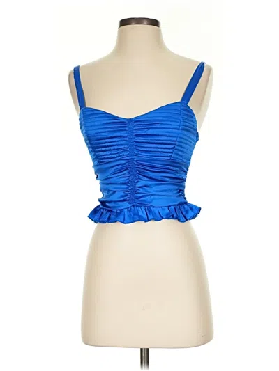 Pre-owned B.o.g. Collective Sleeveless Top Blue Sweetheart Neckline Tops