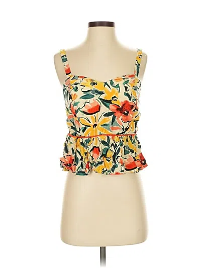 Pre-owned B.o.g. Collective Sleeveless Top Orange Sweetheart Neckline Tops