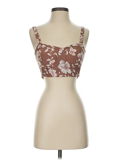 Pre-owned B.o.g. Collective Tank Top Brown Strapless Neckline Tops