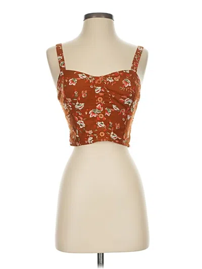 Pre-owned B.o.g. Collective Tank Top Brown Strapless Neckline Tops