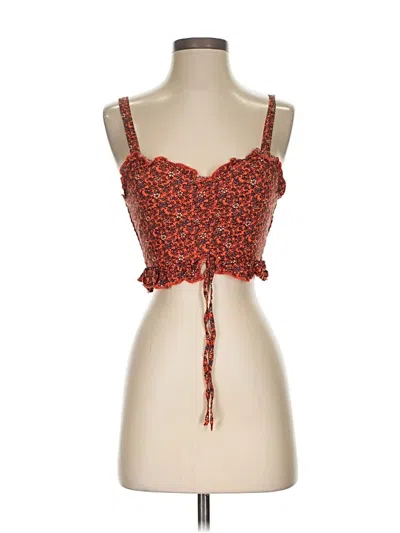 Pre-owned B.o.g. Collective Tank Top Red Sweetheart Neckline Tops