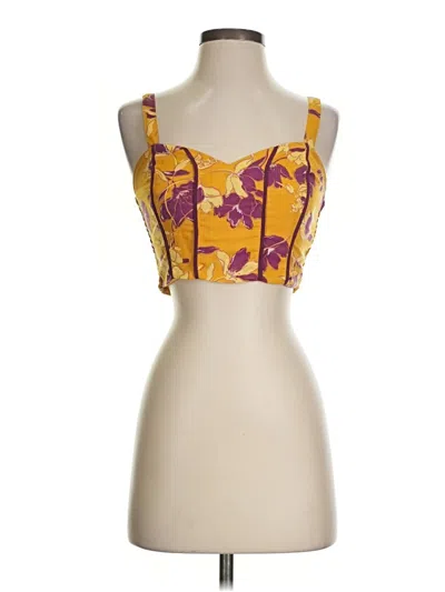Pre-owned B.o.g. Collective Tank Top Yellow Strapless Neckline Tops