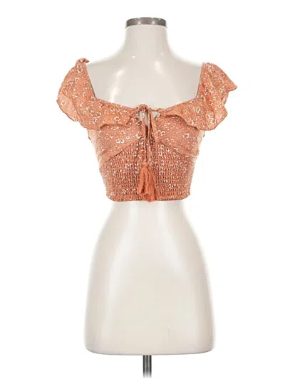 Pre-owned B.o.g. Collective Tube Top Orange Strapless Neckline Tops