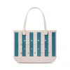 Bogg Bag , Dockside Stripe In White