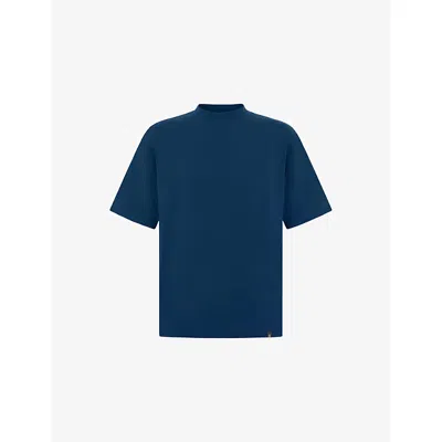 Boggi Mens Air-blue S.cafè® Yarn Tech Cotton-jersey T-shirt Xxl