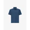 Boggi Mens Air-blue Short-sleeve Stretch-cotton Polo Shirt In Blue