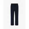 Boggi Mens Navy Blue B Tech Elasticated-waist Stretch Cotton-blend Trousers In Blue