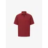Boggi Mens Burgundy B Tech Half-zip Stretch Modal-blend Piqué Polo Shirt In Red