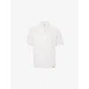 Boggi Mens White B Tech Half-zip Stretch Modal-blend Piqué Polo Shirt In White