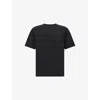 Boggi Mens Black B Tech Patch-pocket Stretch Modal-blend Piqué T-shirt Xl In Black