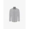Boggi Mens Navy Blue B Tech Slim-fit Stretch-woven Shirt In Gray