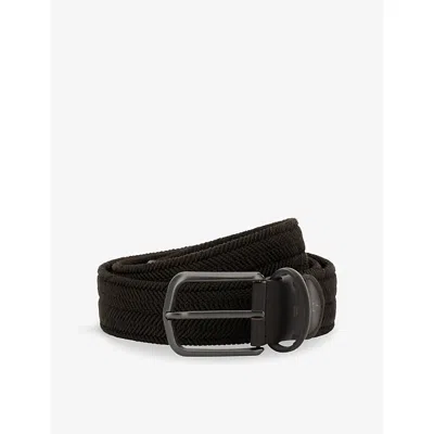 Boggi Mens Brown B Tech Stretch-woven Belt